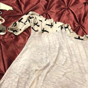 Cross burnout shirt